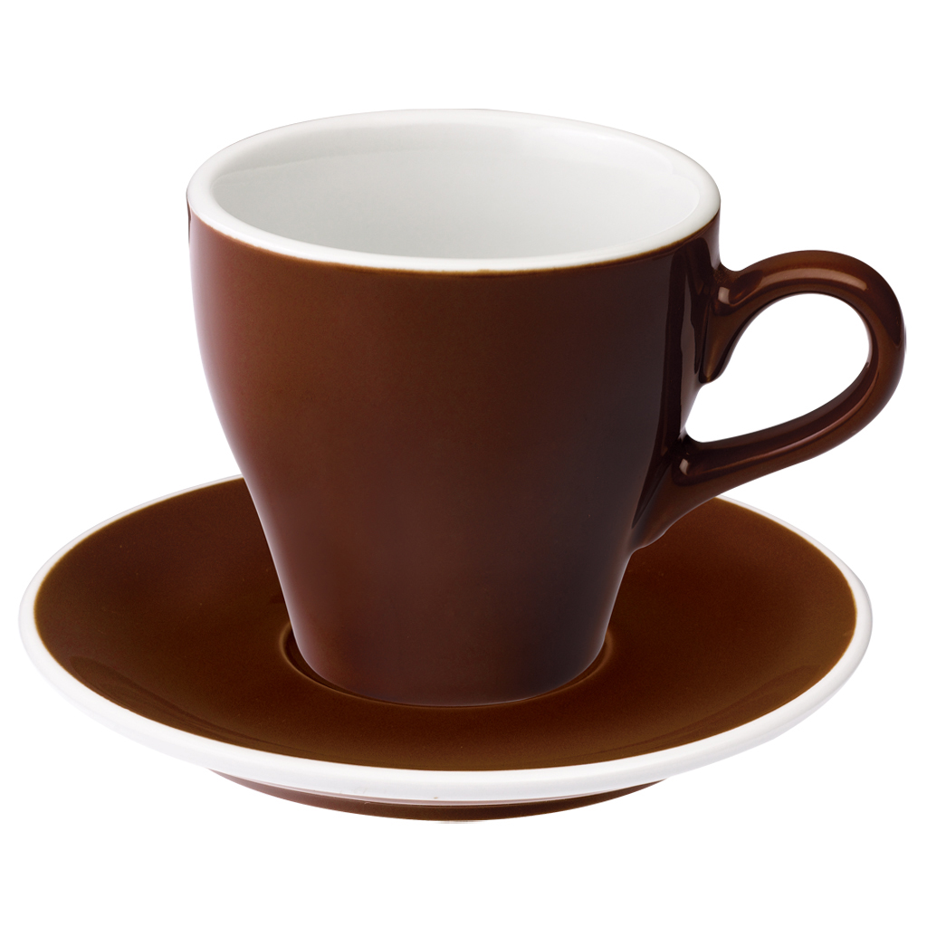 Café Latte Cup & Saucer · 280 ml · Brown