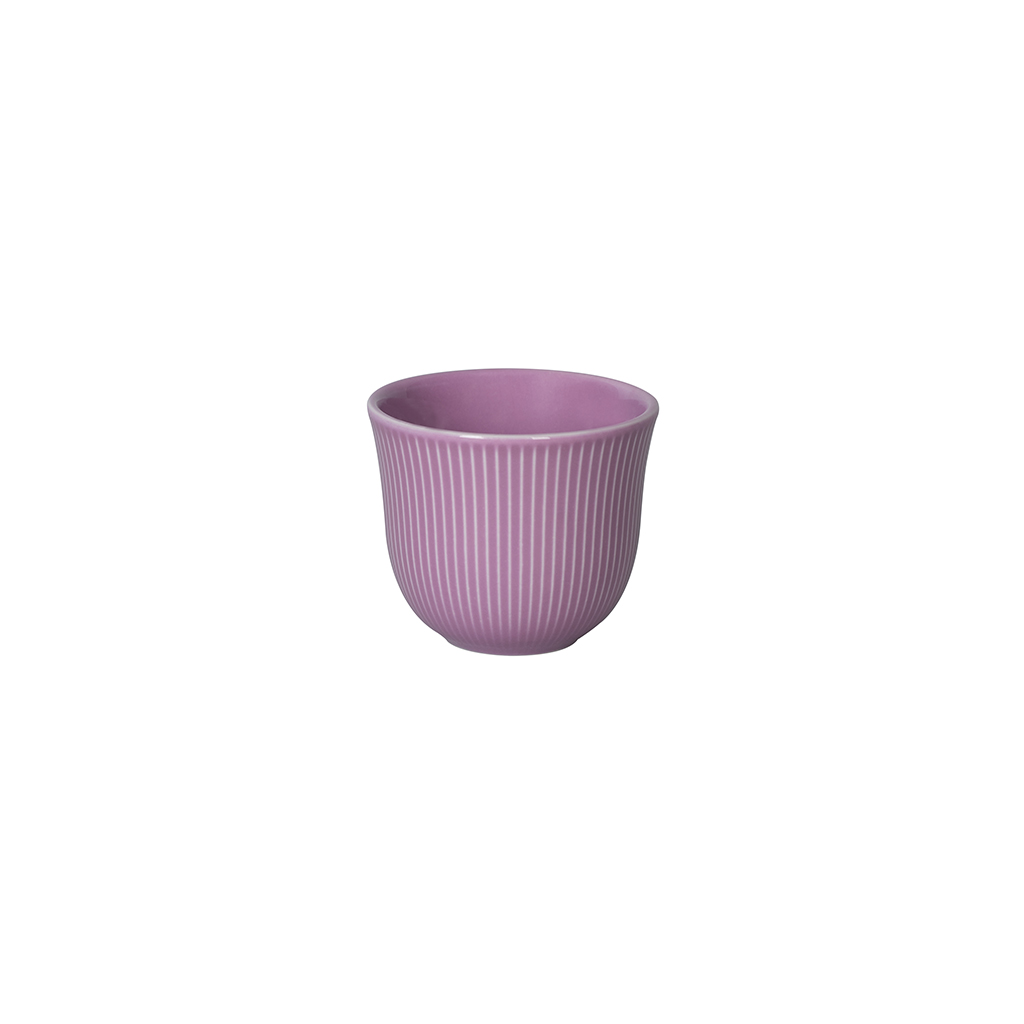 Embossed Tasting Cup · Flat White · Purple