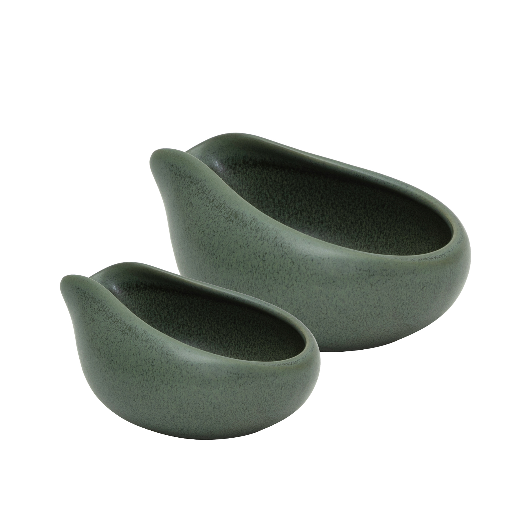 Set of 2 Coffee Dosing Trays · Matte Dark Green