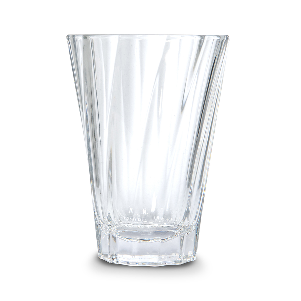 Twisted Latte Glass · 360 ml · Clear